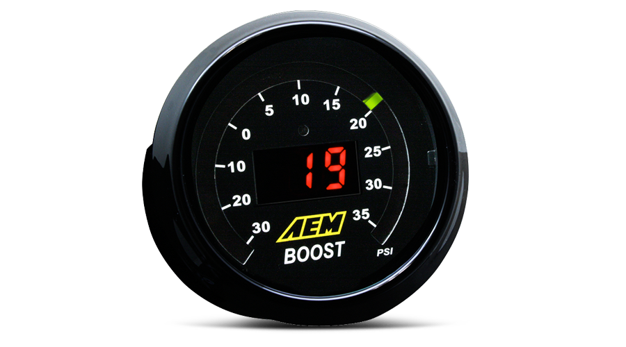 AEM Digital 52mm Boost Gauge -30 - 35psi #30-4406
