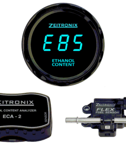 zeitronix ethanol e% content analyzer eca-2 kit with flex fuel sensor (blue)