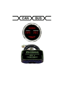 zeitronix ethanol content analyzer eca-2 can bus kit includes dual e % and fuel temperature gauge (red)