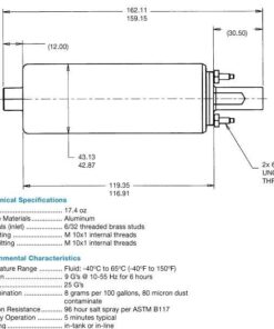 genuine walbro/ti automotive gsl392 255lph universal external inline fuel pump with installation kit