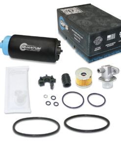 qfs fuel pump w/ fuel pressure regulator, tank seal, fuel filter, strainer for ktm 990, oem: 61007088100 / 61007088400