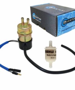 Quantum Electric Fuel Pump w/ Fuel Filter for Kawasaki Mule 1000 1994-1997, Replaces 49040-1055