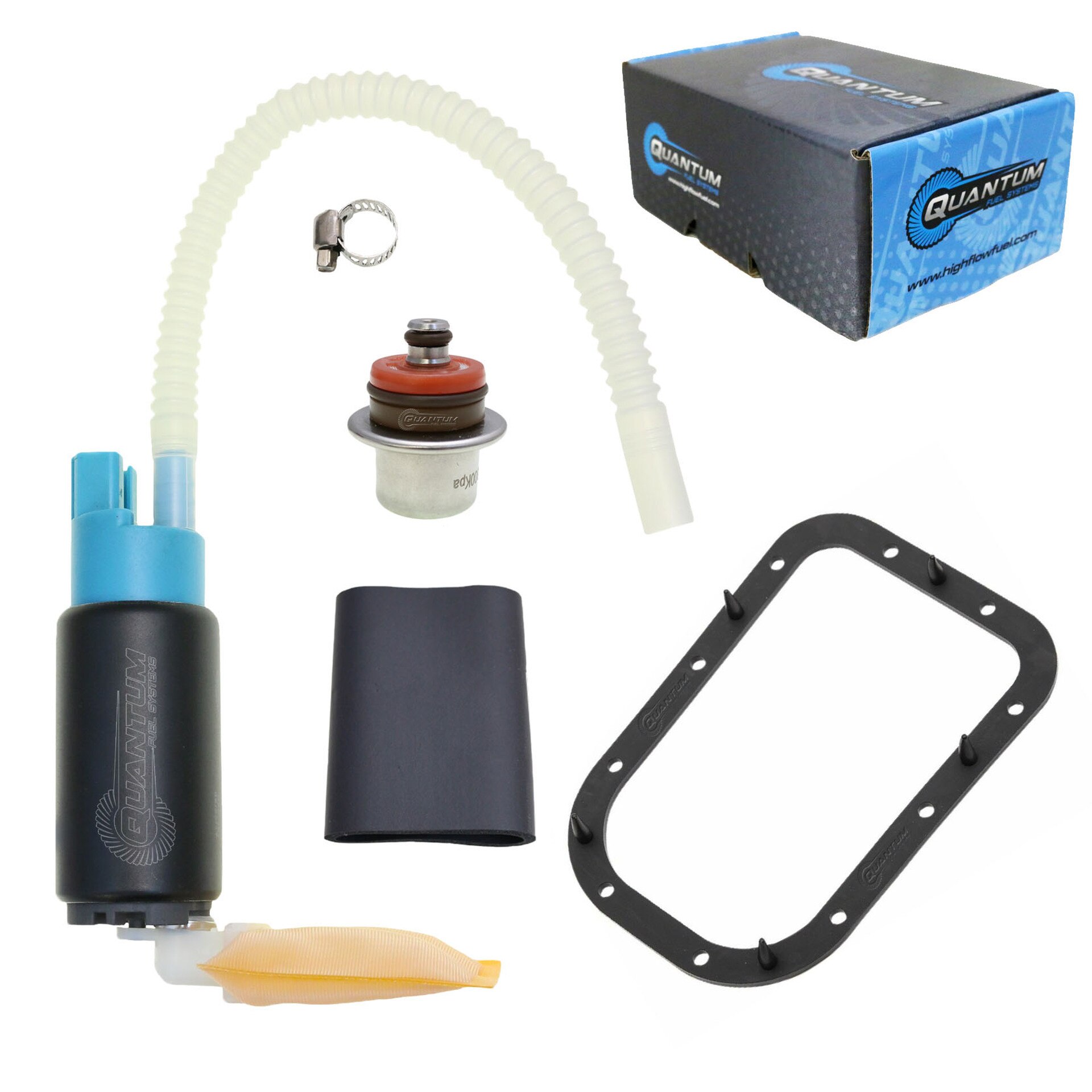 QFS OEM Replacement In-Tank EFI Fuel Pump w/ Regulator, Tank Seal, Strainer for Harley-Davidson FLHR Touring Road King EFI 2007, Replaces 62897-01B