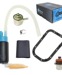 qfs oem replacement in-tank efi fuel pump w/ regulator, tank seal, fuel filter, strainer for harley-davidson flhrci touring road king efi 2002-2006, replaces 62897-01b