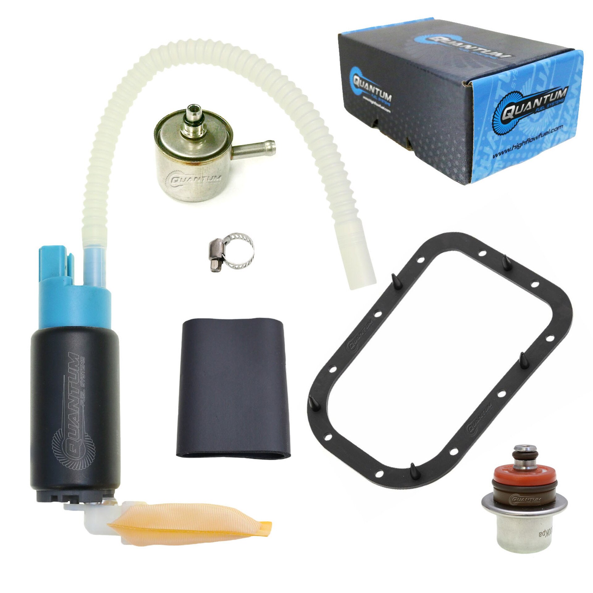 QFS OEM Replacement In-Tank EFI Fuel Pump w/ Regulator, Tank Seal, Fuel Filter, Strainer for Harley-Davidson FXSTD Softail Deuce EFI 2001-2007, Replaces 62897-01B