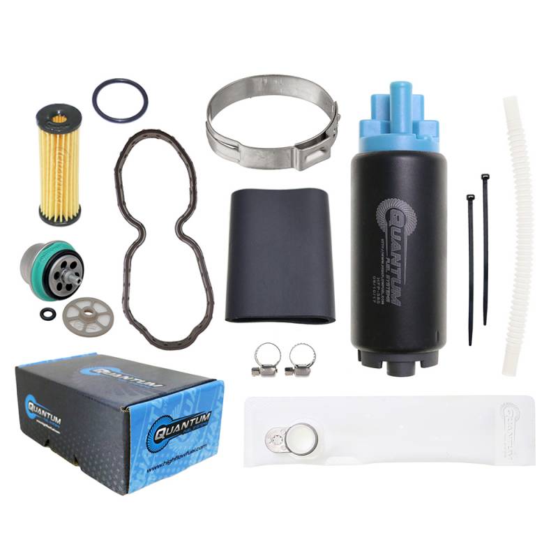 Quantum Intank Fuel Pump w/ Install Kit, Pressure Regulator, Tank Seal & Fuel Filter Kit for Harley-Davidson XL1200NS Iron 1200 EFI 2018-2021, Replaces 75305-07A