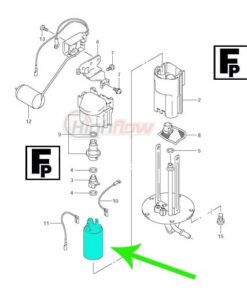qfs oem replacement marine/outboard efi fuel pump w/ fuel pressure regulator, tank seal, strainer for suzuki df140 / df140a efi 2013-2015, replaces 15200-92j00