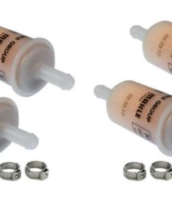 Genuine Mahle KL97 EFI Fuel Filter For KTM 81207088011 8120709000 81207090100 + PEX CLAMPS (4 Filters , 8 Clamps)