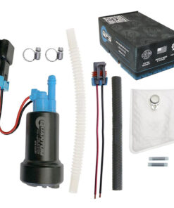 quantum 450lph e85 compatible intank fuel pump with strainer and flex hose, replaces tia485-2