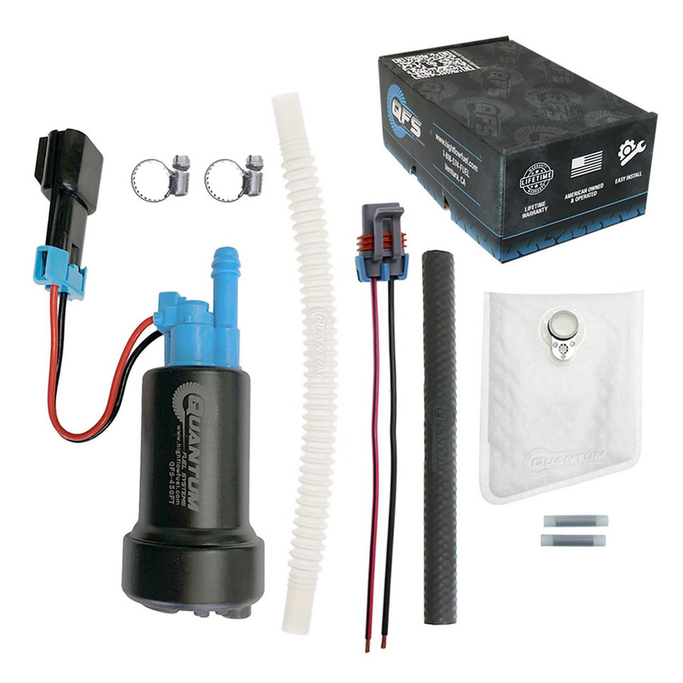 Quantum 525LPH E85 Compatible Intank Fuel Pump with Strainer and Flex Hose,  Replaces TIA F90000285 HELLCAT