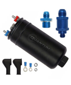 quantum 380lph inline external fuel pump , -6an inlet / -8an outlet (with check valve) qfs-606ft / 50-1005