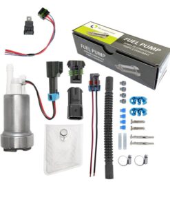 tia automotive walbro f90000274 fuel pump 450lph high pressure (universal e85) & installation kit & hard wire kit