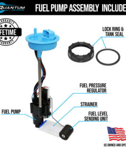 qfs oem replacement in-tank efi fuel pump w/ assembly for polaris sportsman 570 efi 2014-2016, replaces 2205469