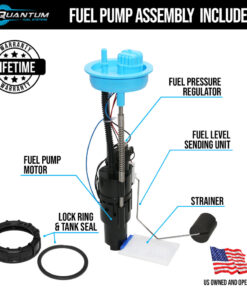quantum oem replacement fuel pump assembly for polaris ranger crew 1000 ps efi 2017-2021, replaces 2204852