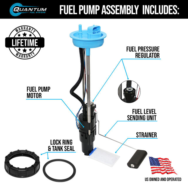 qfs oem replacement fuel pump assembly 2017-2023 polaris ranger 500 / 570 2208613